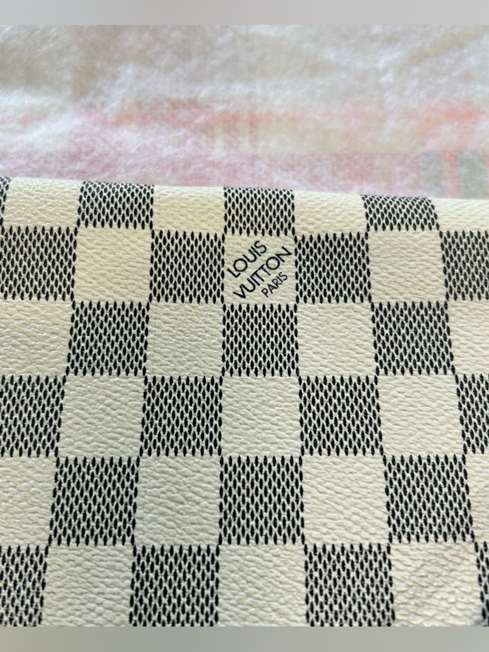 Louis Vuitton Damier Azur Check Canvas Crossbody in Ivory and Light Gray - Picture 3 of 7